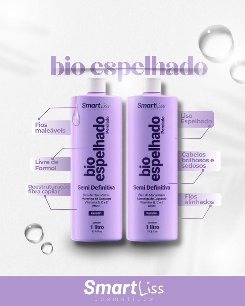 Smartliss – Progressiva Bio Espelhado – Alisamento Duradouro e Brilho Espelhado