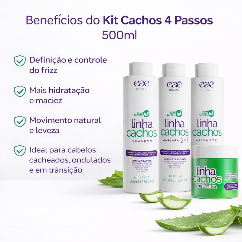 Eaê! Kit Cachos – Definição, Hidratação e Controle do Frizz