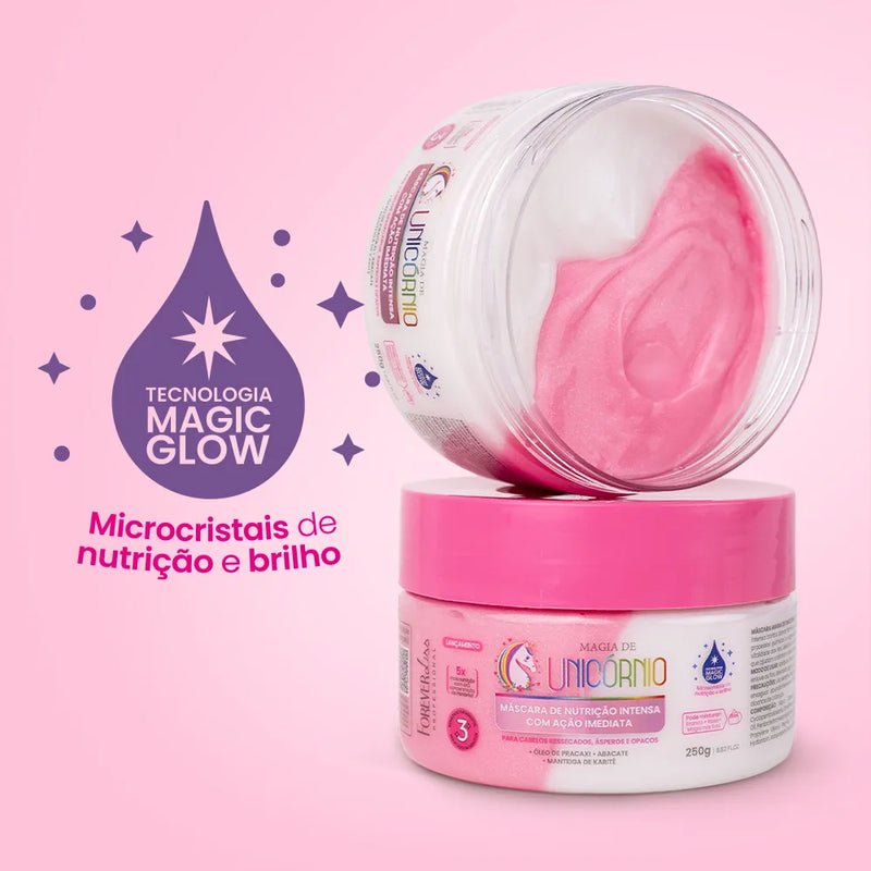 Forever Liss – Máscara Magia de Unicórnio – Nutrição Intensa e Brilho Magic Glow