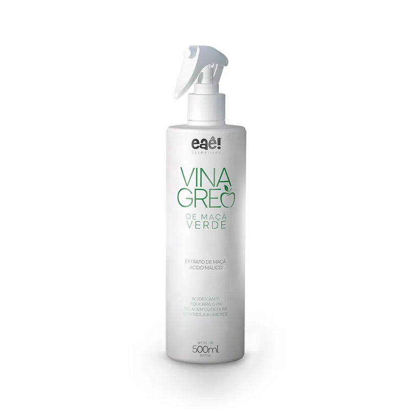 Eaê! Vinagre de Maçã Verde – Equilíbrio do pH, Brilho e Controle do Frizz