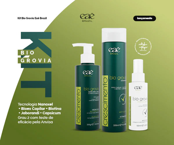 Eaê! Kit Bio Grovia – Anti-Queda e Estímulo ao Crescimento Capilar