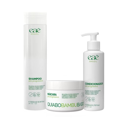 Eaê! Kit Pós Progressiva Quiabo, Bambu & Babosa – Manutenção e Hidratação dos Fios
