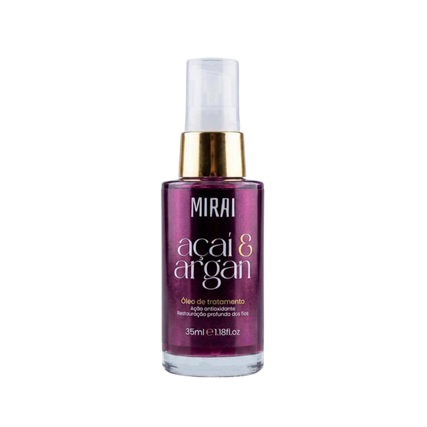 Mirai Cosméticos - Óleo Açaí & Argan Fortalece os Fios Diminui o Frizz Nutrição intensa (30ml)