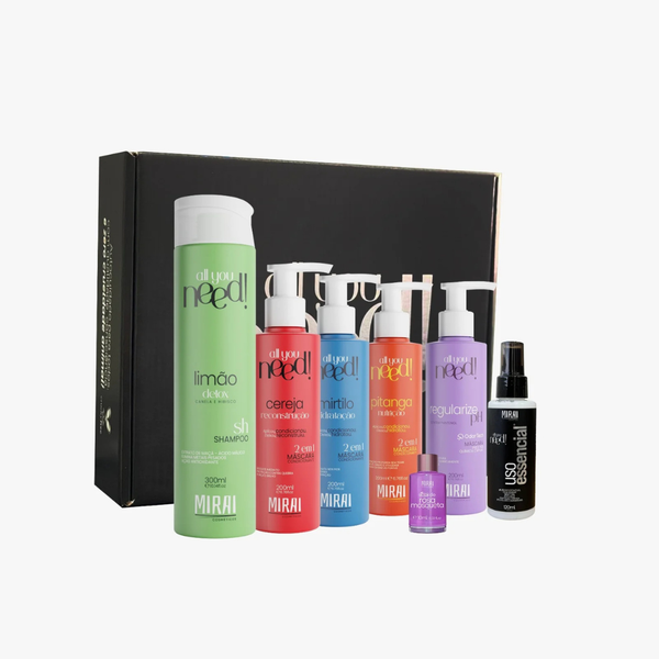 Mirai Cosméticos – Caixa All You Need! – Tratamento Completo de Hidratação, Nutrição e Reconstrução