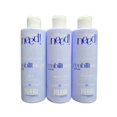 Mirai – Kit Reabilitação Capilar – Reconstrução Profunda e Recuperação dos Fios
