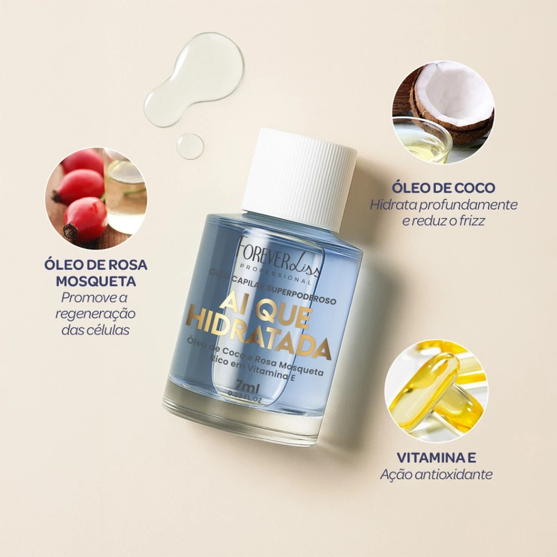 Forever Liss - Óleo Capilar Superpoderoso Ai Que Hidratada Nutrição e Maciez Intensa (7ml)