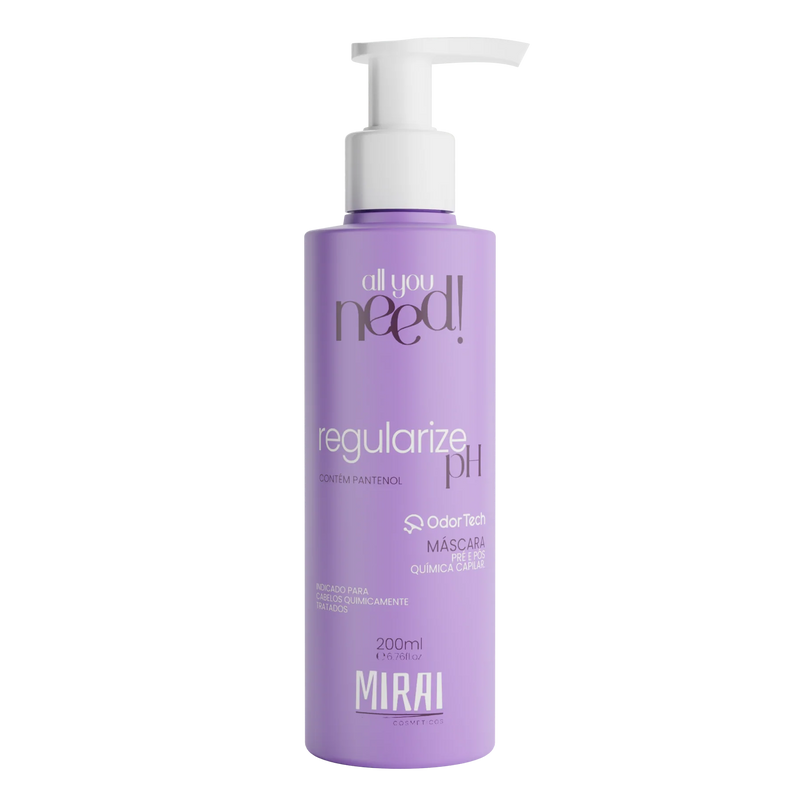Mirai Cosméticos – Regularize pH Máscara Tratamento Pré e Pós Química (200ml)