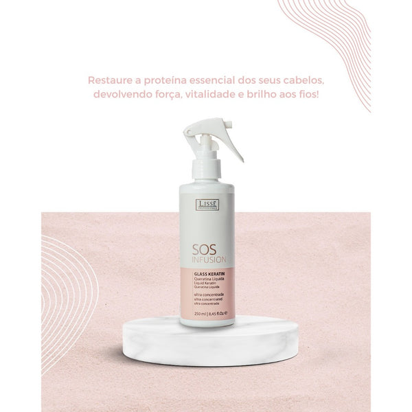Lissé - Glass Keratin S.O.S Infusion Queratina Líquida Reconstrutora Força, Brilho e Reparação Profunda