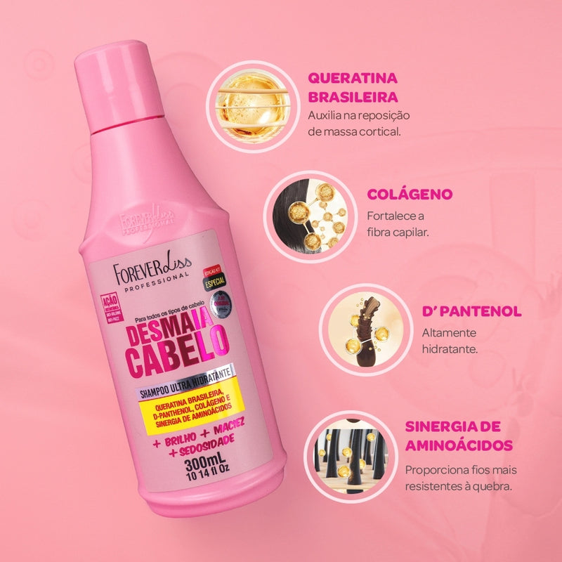Forever Liss – Shampoo Desmaia Cabelo – Hidratação Profunda e Controle do Frizz