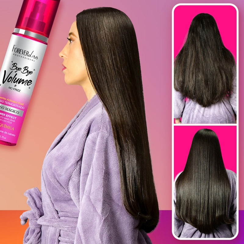 Forever Liss – Spray Bye Bye Volume – Proteção Térmica e Controle de Frizz