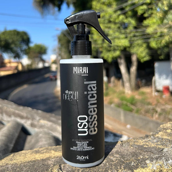 Mirai Cosméticos – Uso Essencial Leave-In – Proteção Térmica, Antifrizz e Brilho