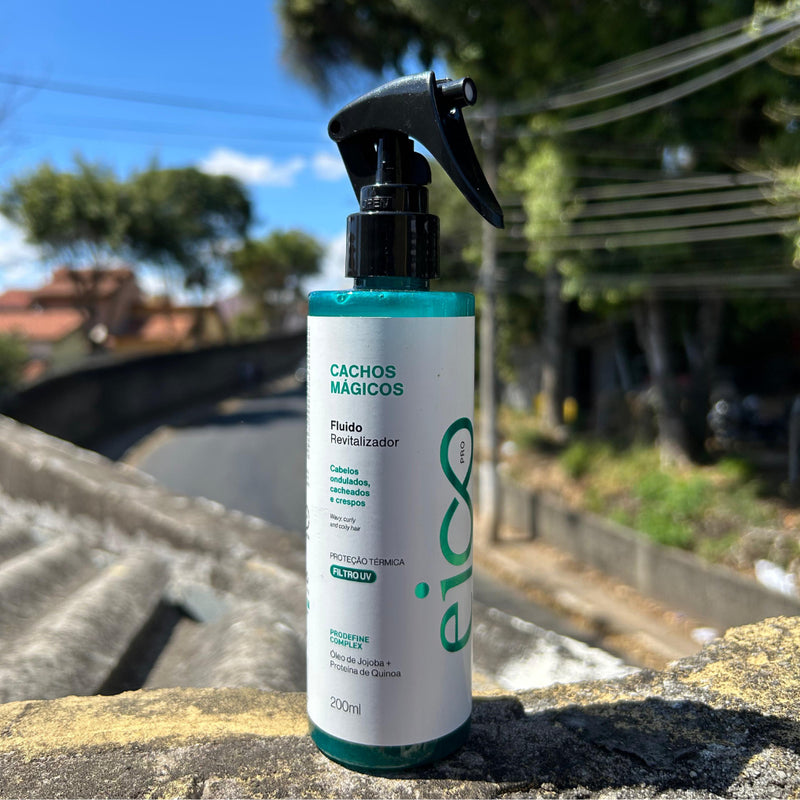 Eico - Spray Fluido Leave-in Revitalizador Protetor Térmico Cachos Mágicos c/ Filtro Solar (200ml)