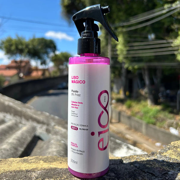 Eico – Spray Fluido Leave-in Liso Mágico 0% Frizz com Proteção Térmica e Filtro UV (200ml)
