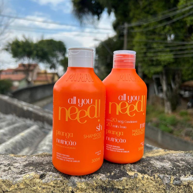 Mirai Cosméticos - Kit Pitanga Nutrição Intensa e Brilho Natural dos Fios (2 Passos)