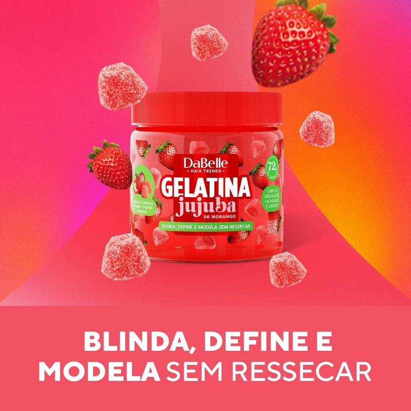 DaBelle – Gelatina Jujuba de Morango Blindagem & Definição Profissional (500g)