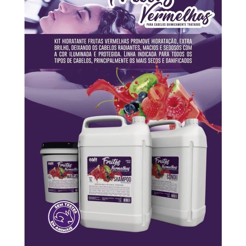 Eaê! – Kit Profissional Frutas Vermelhas – Hidratação e Reconstrução Capilar