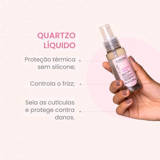 Quartzo Shine Cadiveu 65ml – Quartzo Líquido Anti-Frizz & Brilho Intenso