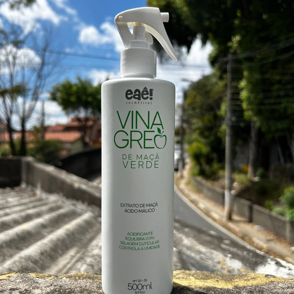Eaê! Vinagre de Maçã Verde – Equilíbrio do pH, Brilho e Controle do Frizz