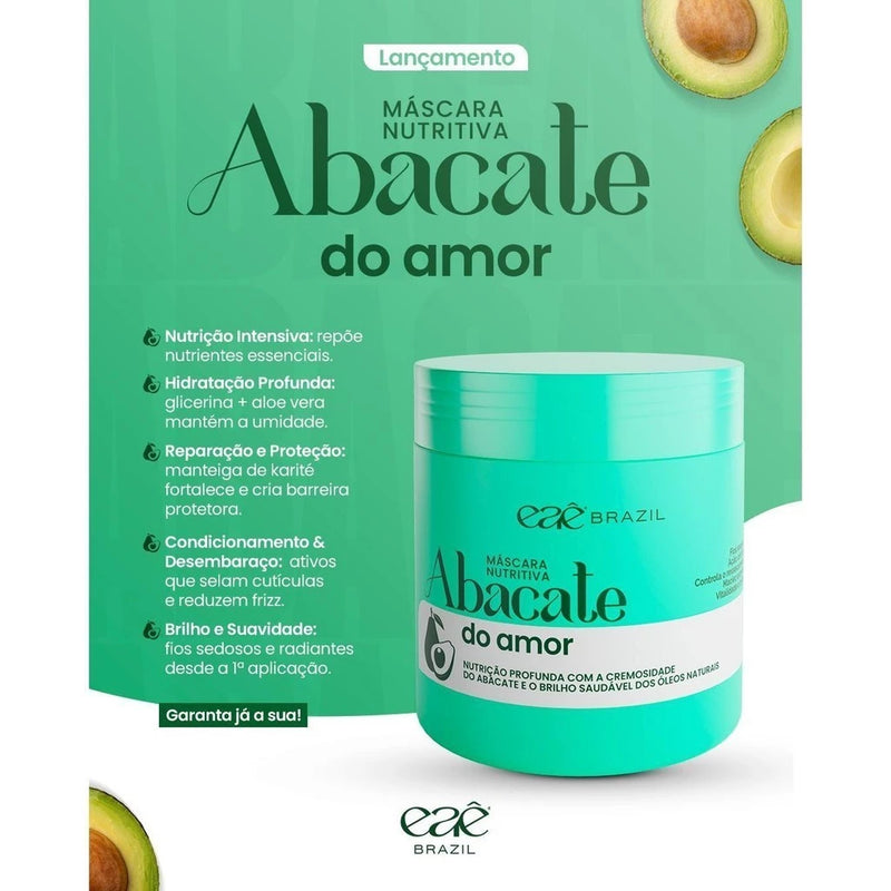 Eaê! Máscara Abacate do Amor – Nutrição Profunda, Brilho e Controle do Frizz