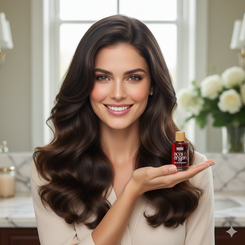 Mirai Cosméticos - Óleo Açaí & Argan Fortalece os Fios Diminui o Frizz Nutrição intensa (30ml)