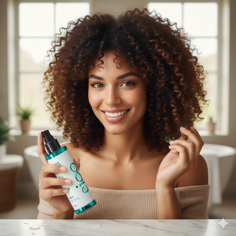 Eico - Spray Fluido Leave-in Revitalizador Protetor Térmico Cachos Mágicos c/ Filtro Solar (200ml)