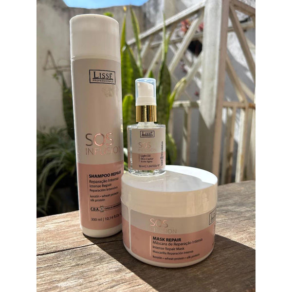 Lissé - Kit S.O.S Infusion Nutrição e Brilho Shampoo + Máscara + Óleo Anti-Frizz